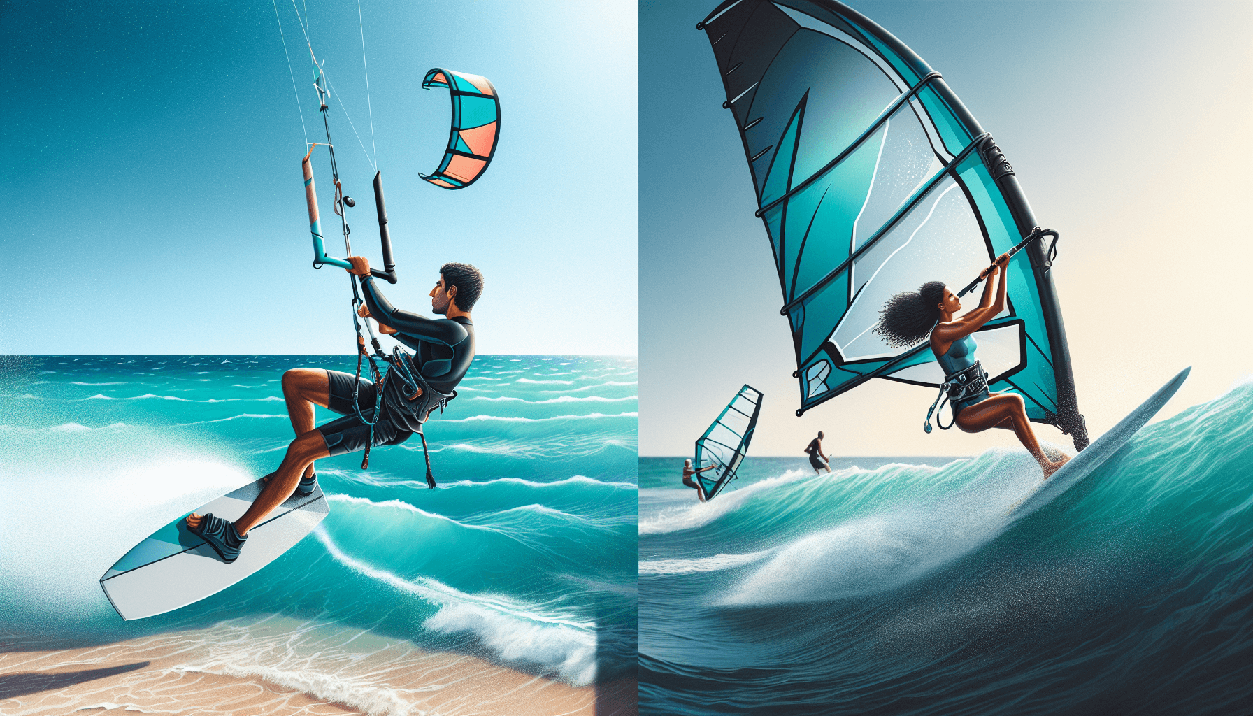 Essential Distinctions of Kitesurfing and Windsurfing
