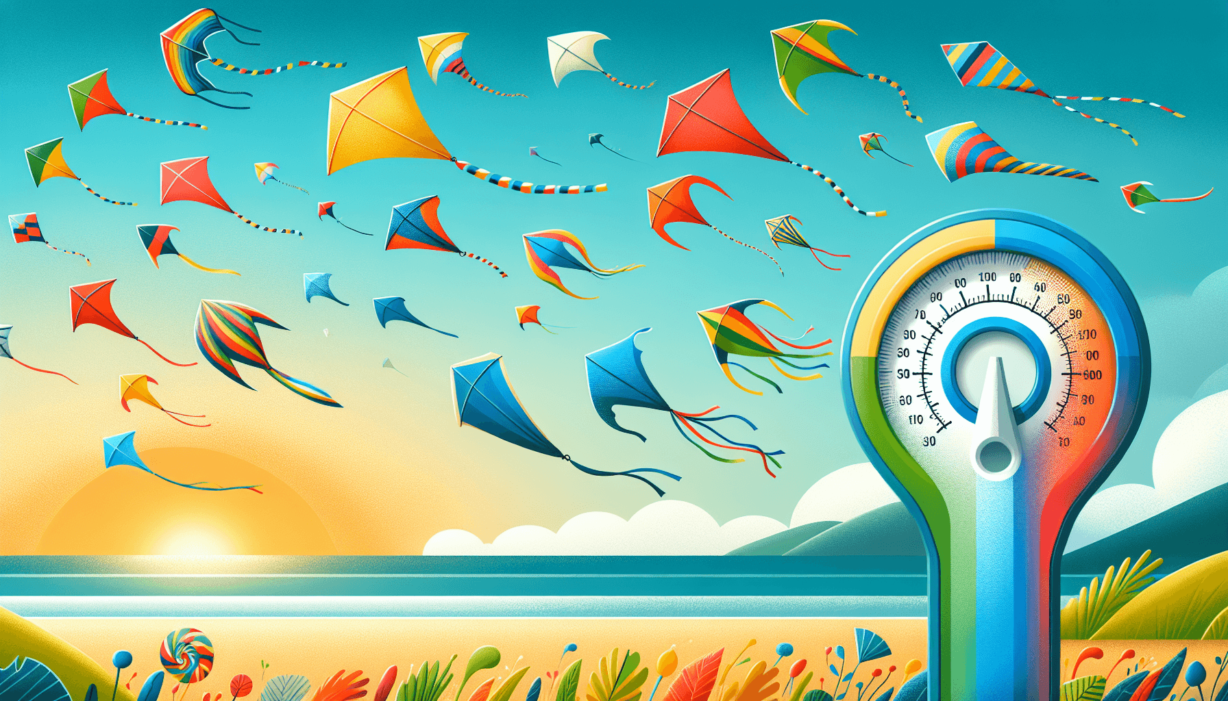 Various types of kites for different wind ranges