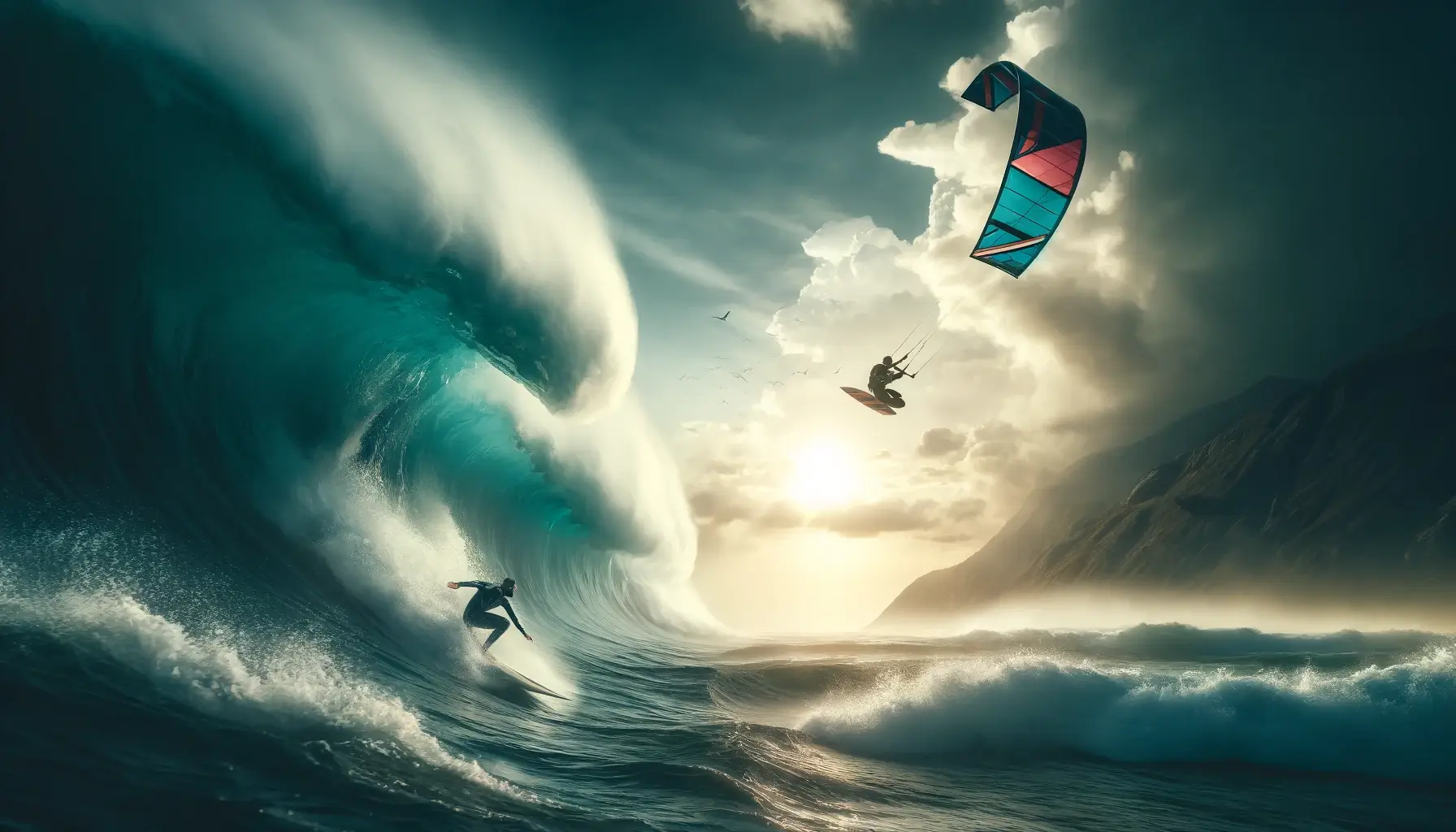 surfing vs kite surfing